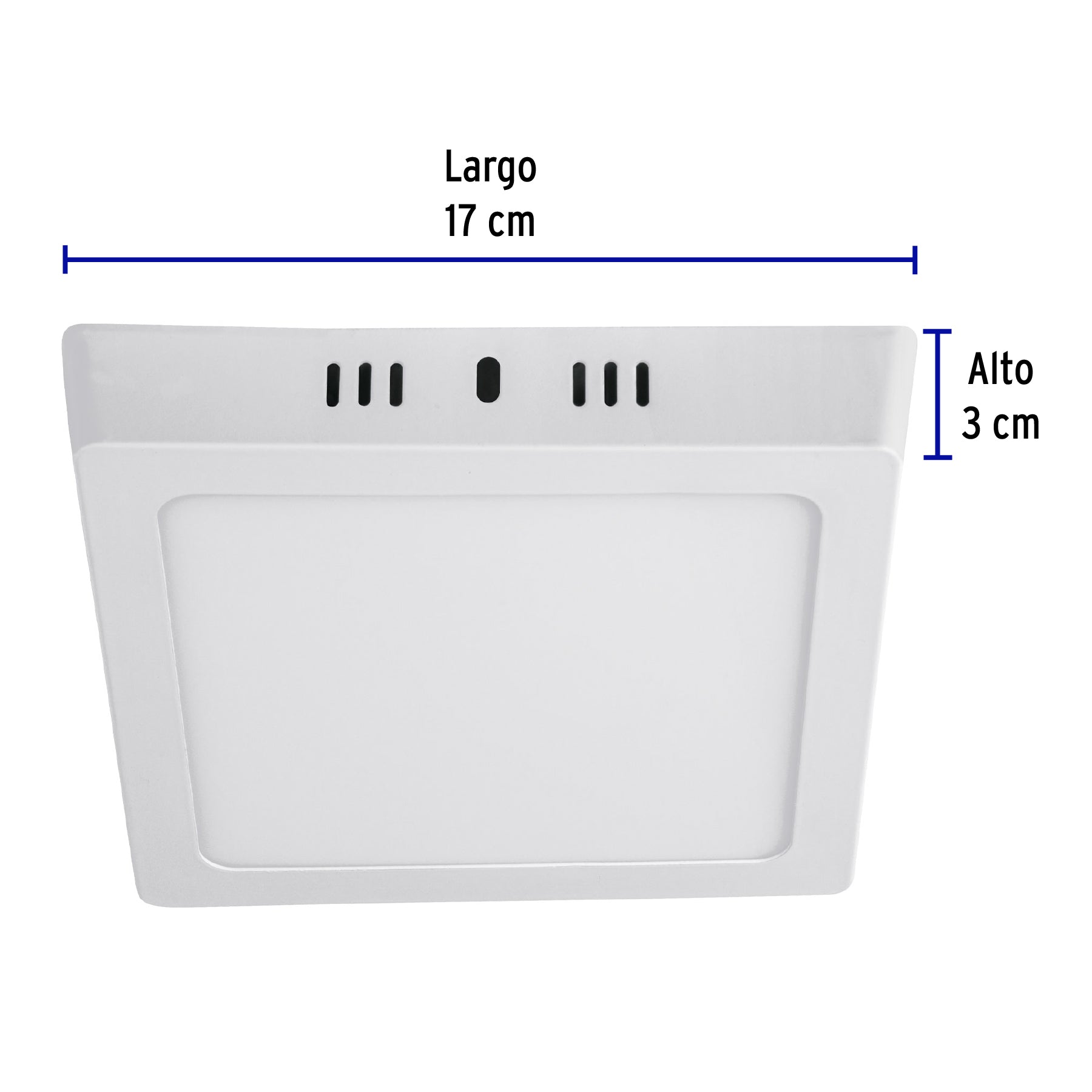 Plafón cuadrado, moderno, 12 W, 6500 K, LED, blanco