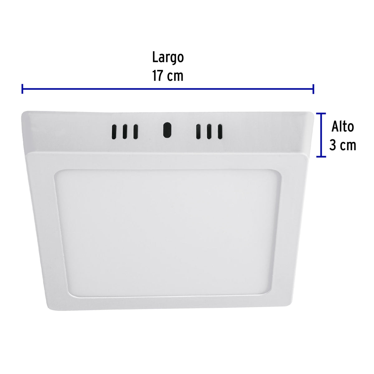Plafón cuadrado, moderno, 12 W, 6500 K, LED, blanco