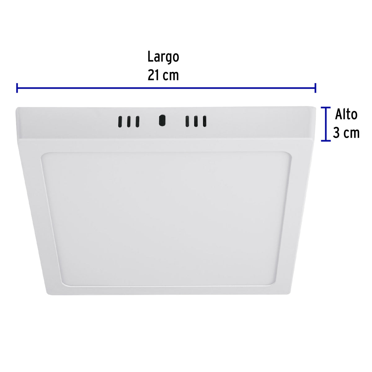 Plafón cuadrado, moderno, 18 W, 6500 K, LED, blanco