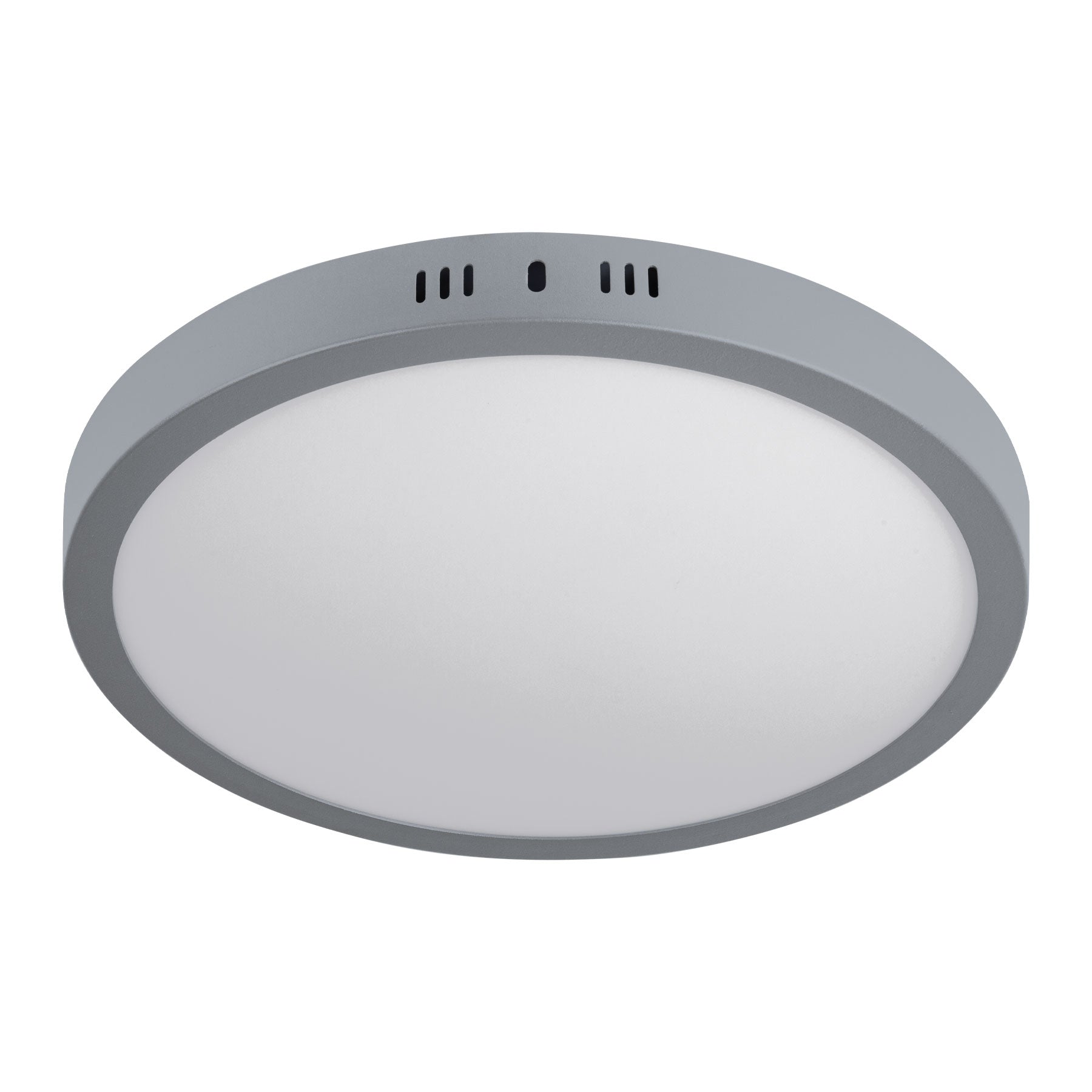 Plafón redondo, moderno, 24 W, 6500K, LED, acabado gris