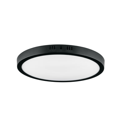 Luminario de LED 24 W redondo tipo plafón luz de día, negro