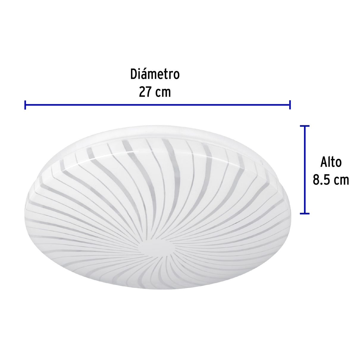 Plafón redondo, decorativo, 8W, 6500K, LED