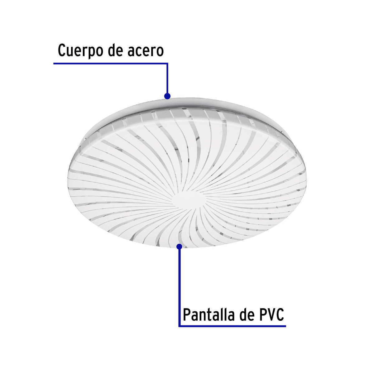Plafón redondo, decorativo, 15W, 6500K, LED