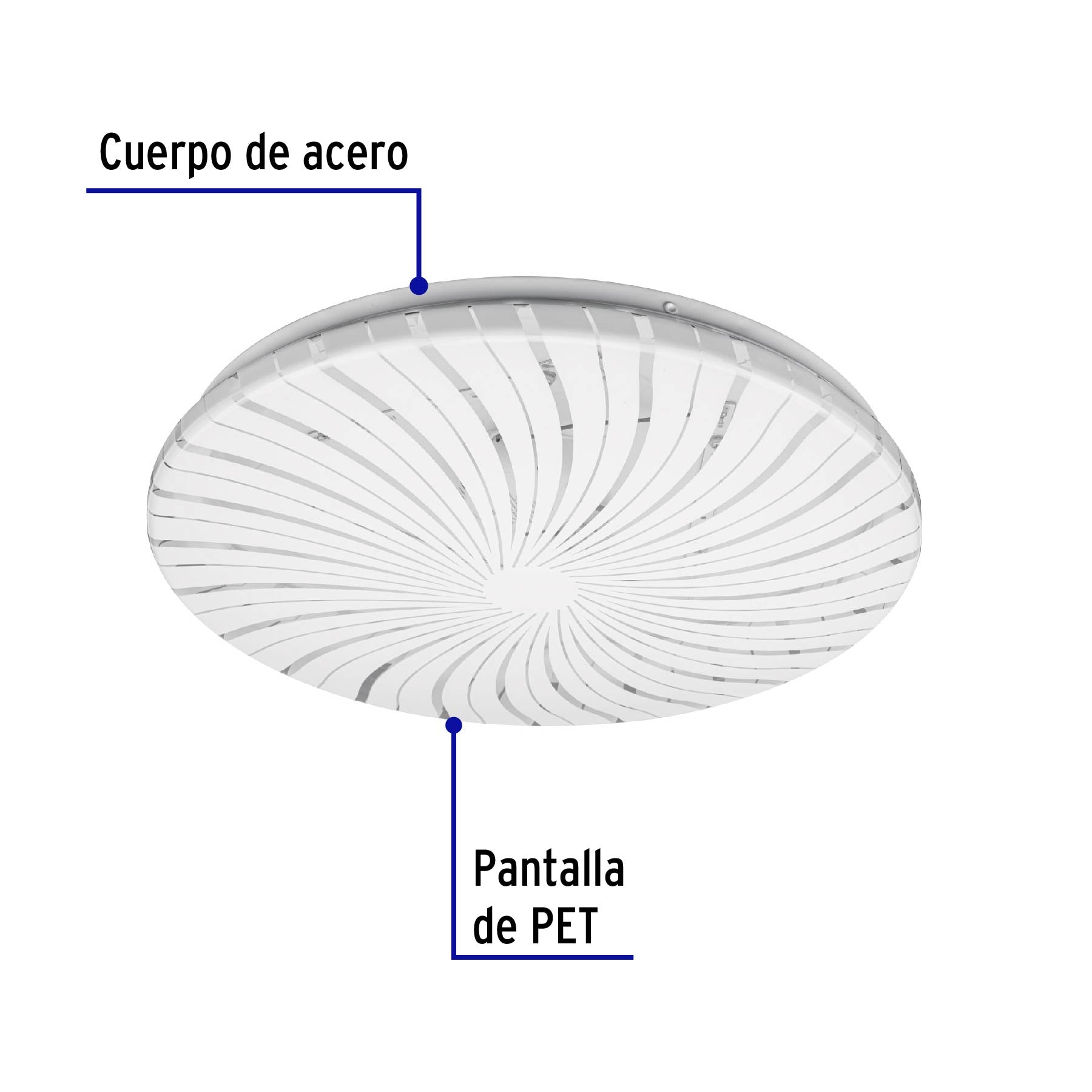 Plafón redondo, decorativo, 18W, 6500K, LED