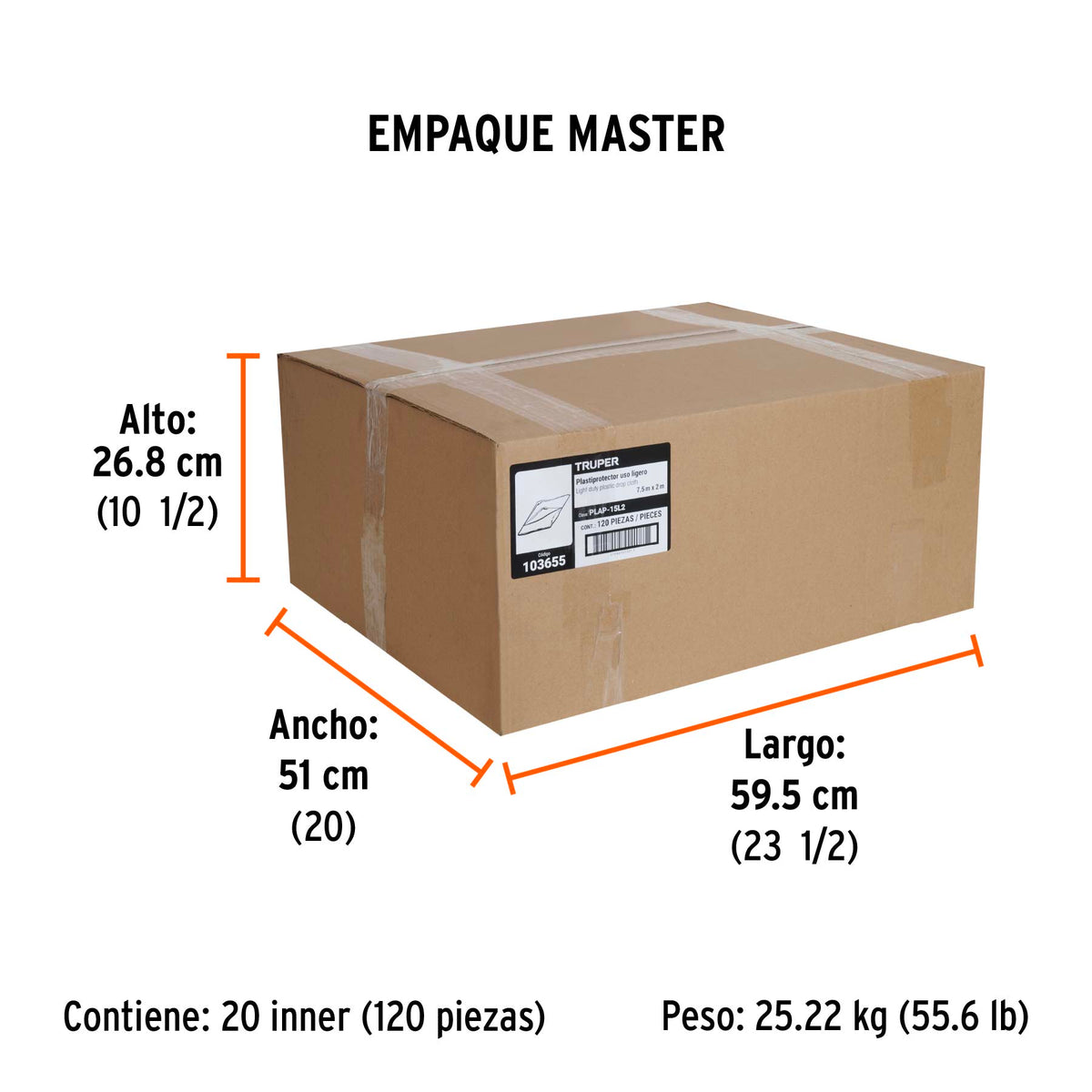 Plastiprotector 7.5 x 2 m, uso ligero, Truper