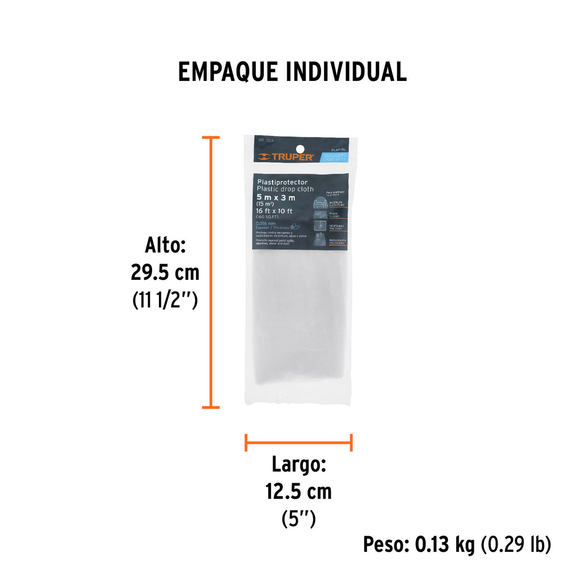 Plastiprotector 15 m, uso ligero
