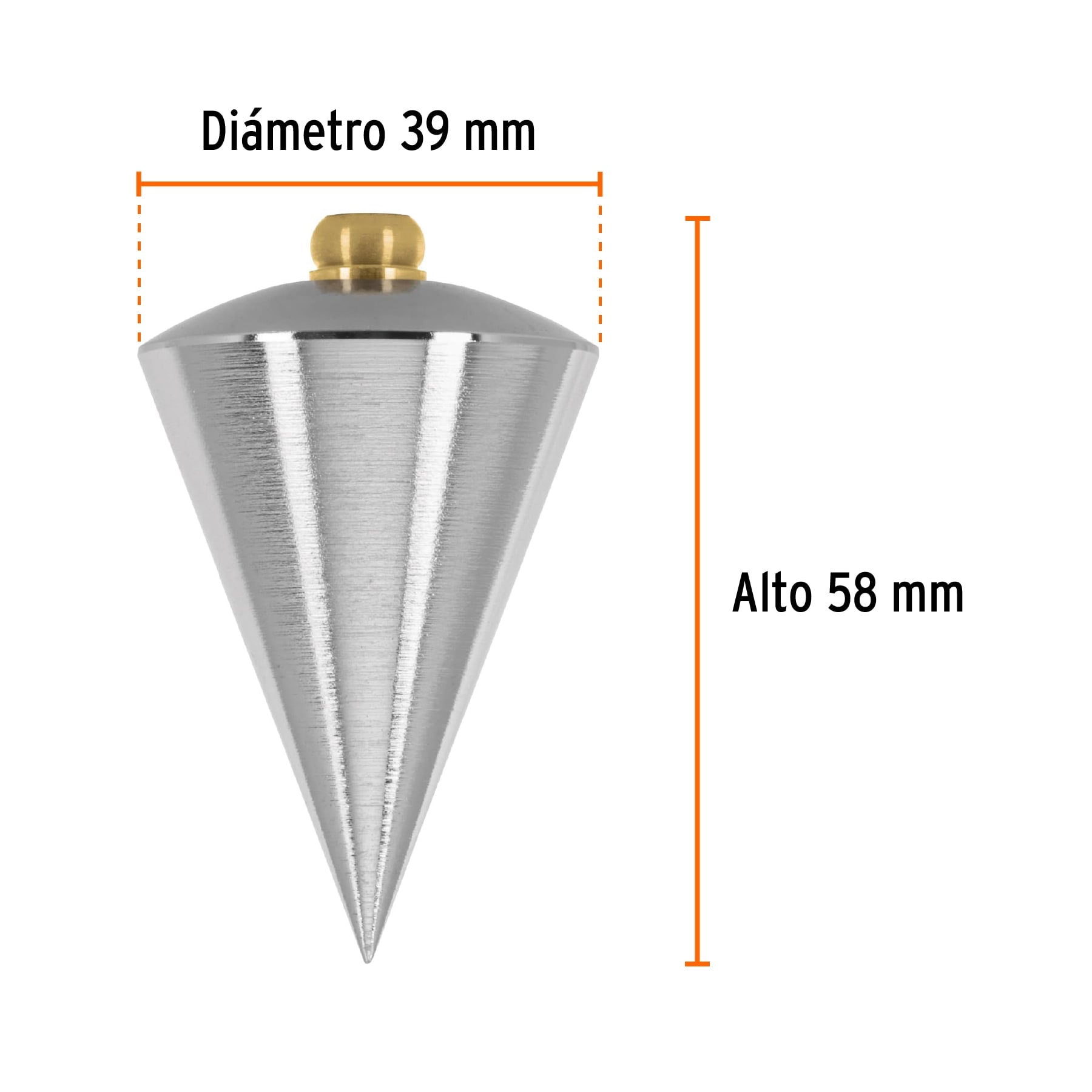 Plomada de acero, 8 oz