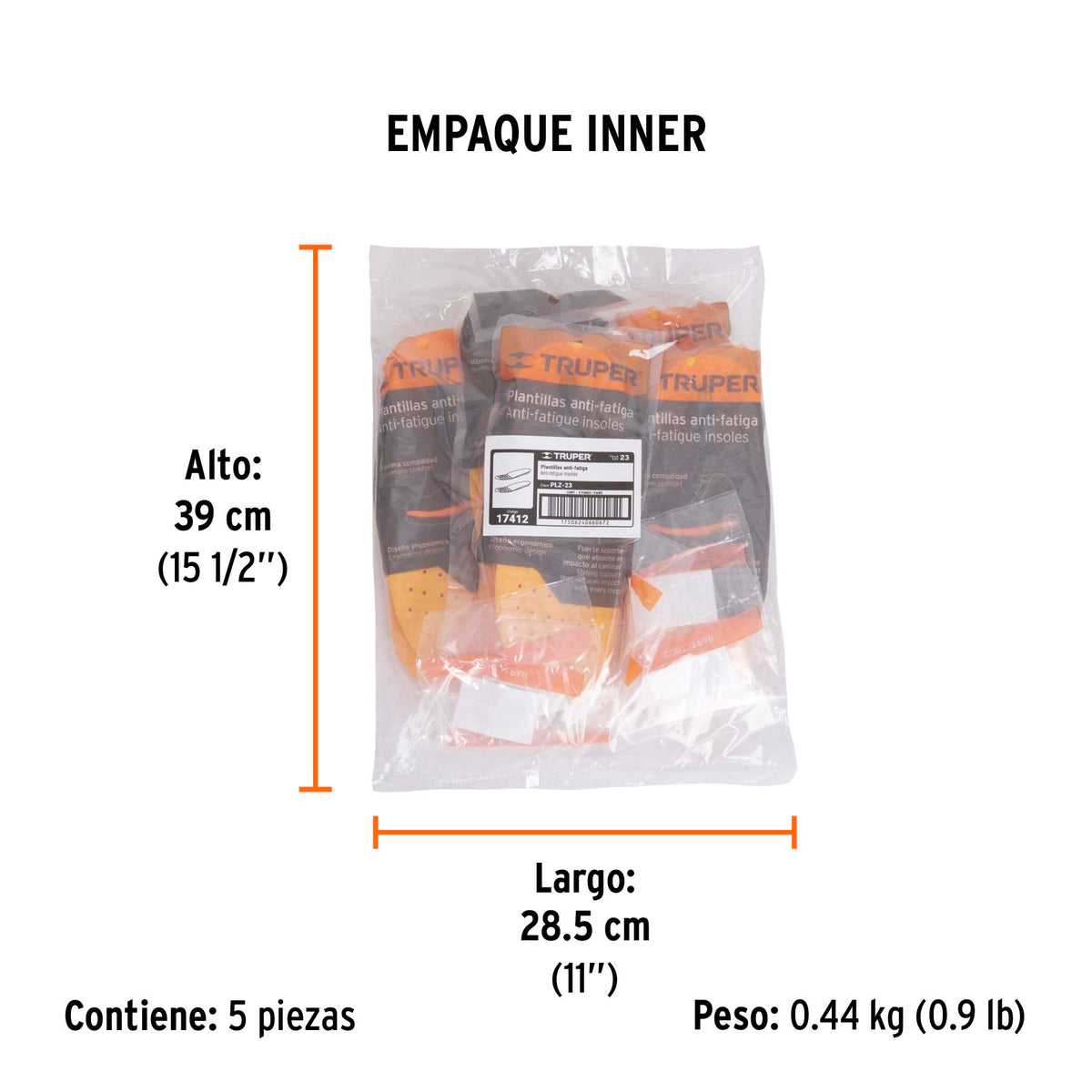 Plantillas de poliuretano para zapato talla 23