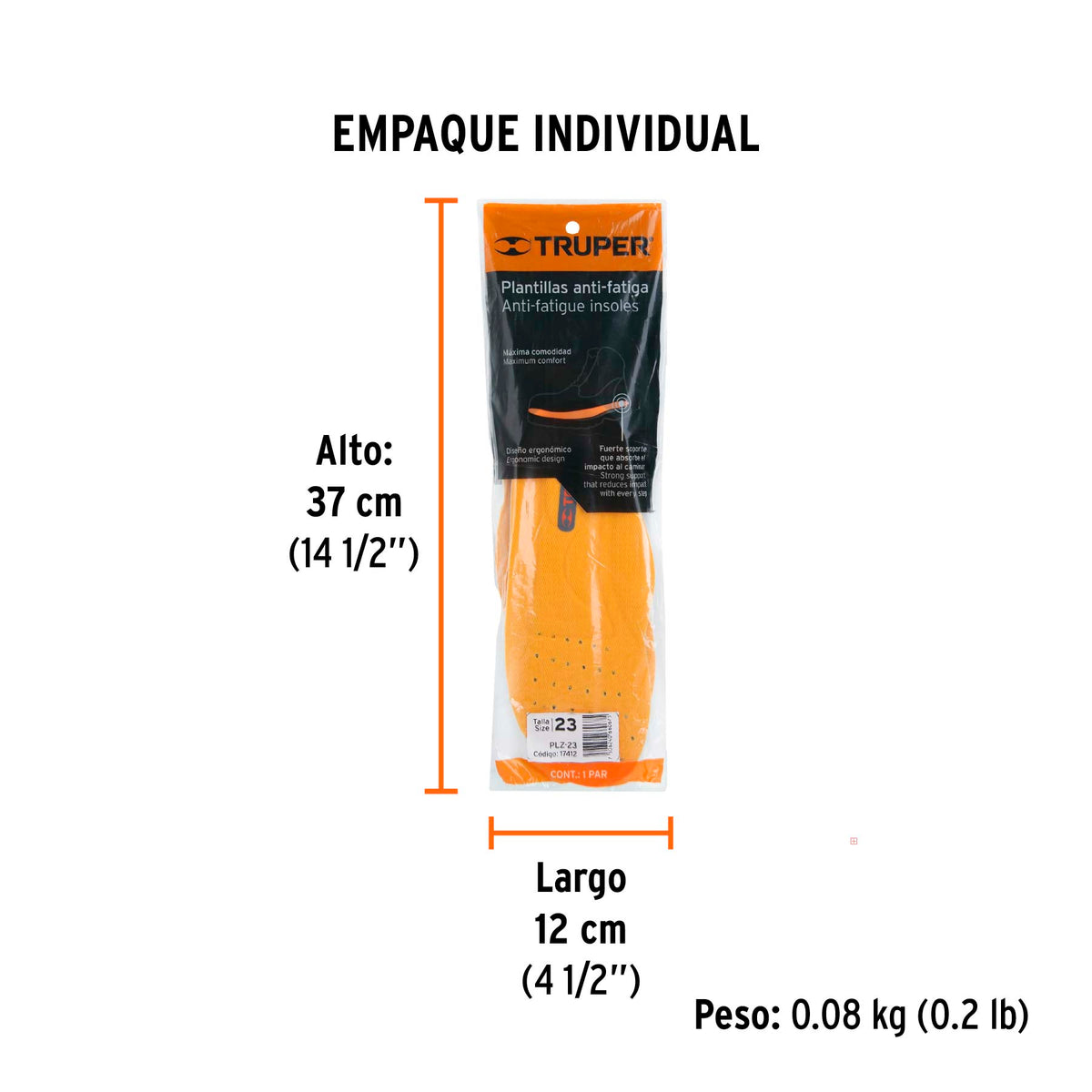 Plantillas de poliuretano para zapato talla 23