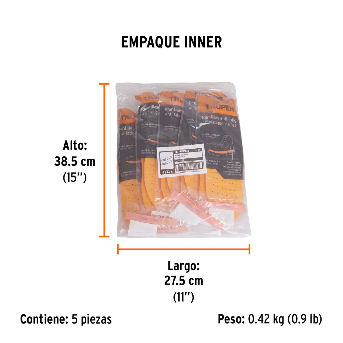 Plantillas de poliuretano para zapato talla 25