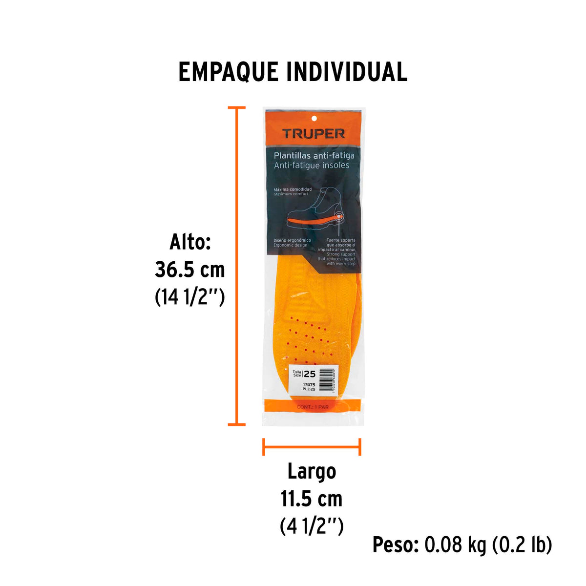 Plantillas de poliuretano para zapato talla 25