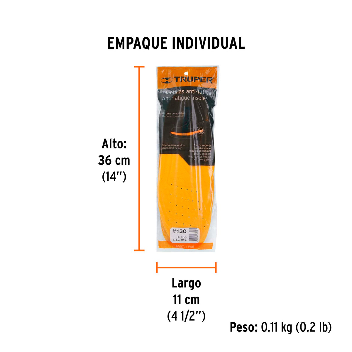 Plantillas de poliuretano para zapato talla 30