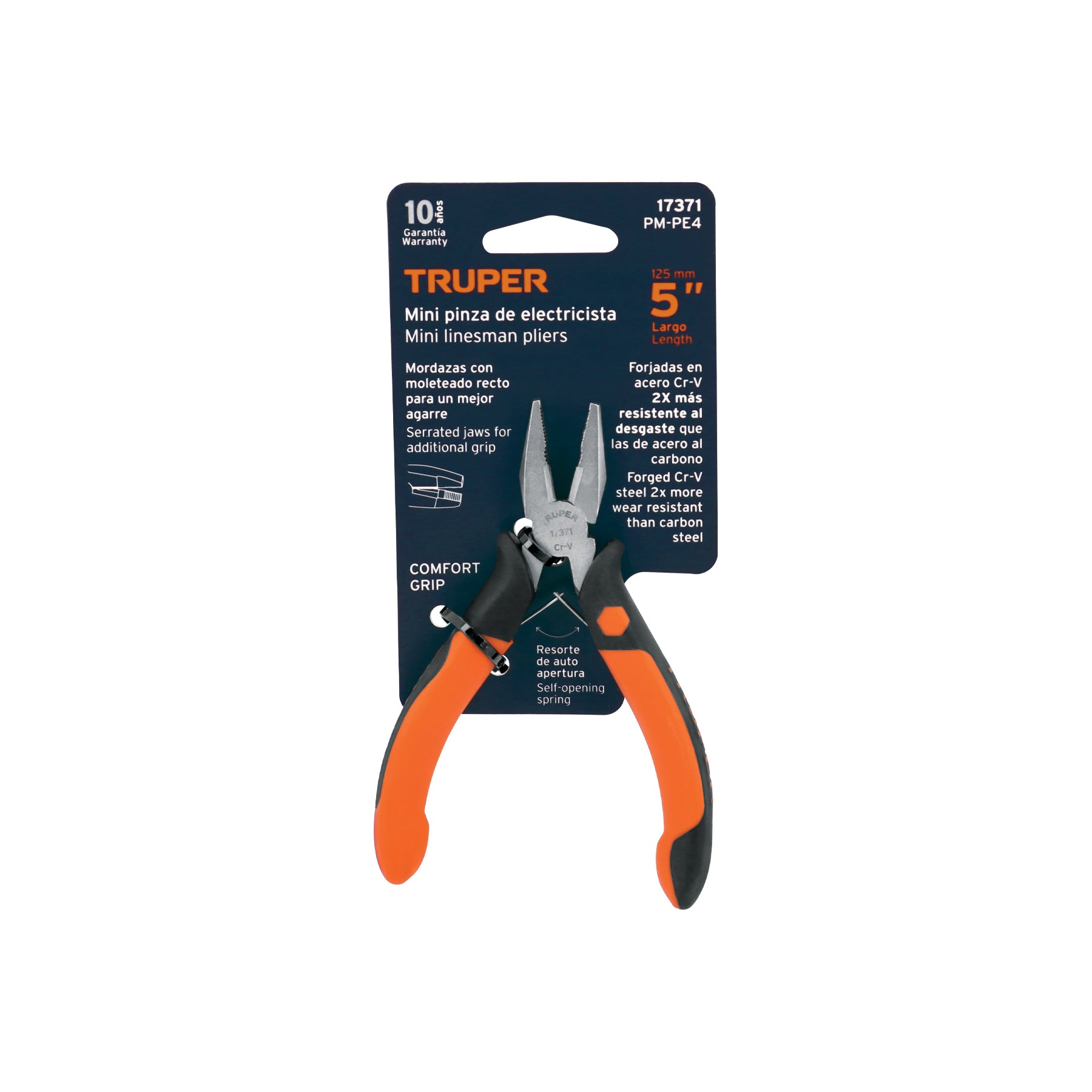 Pinza de electricista 5", mango Comfort Grip