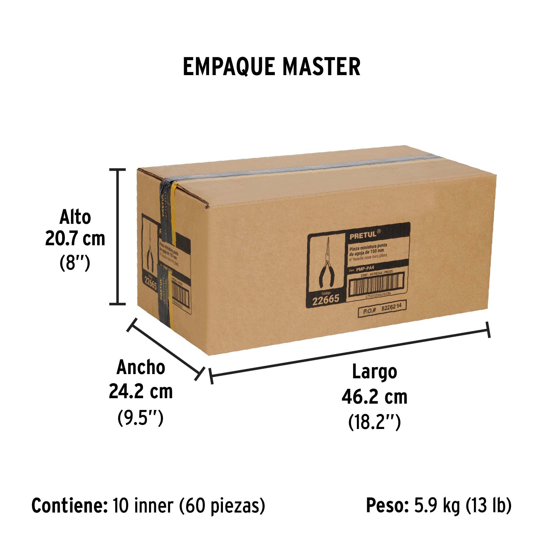 Pinza de punta de aguja 6", Pretul