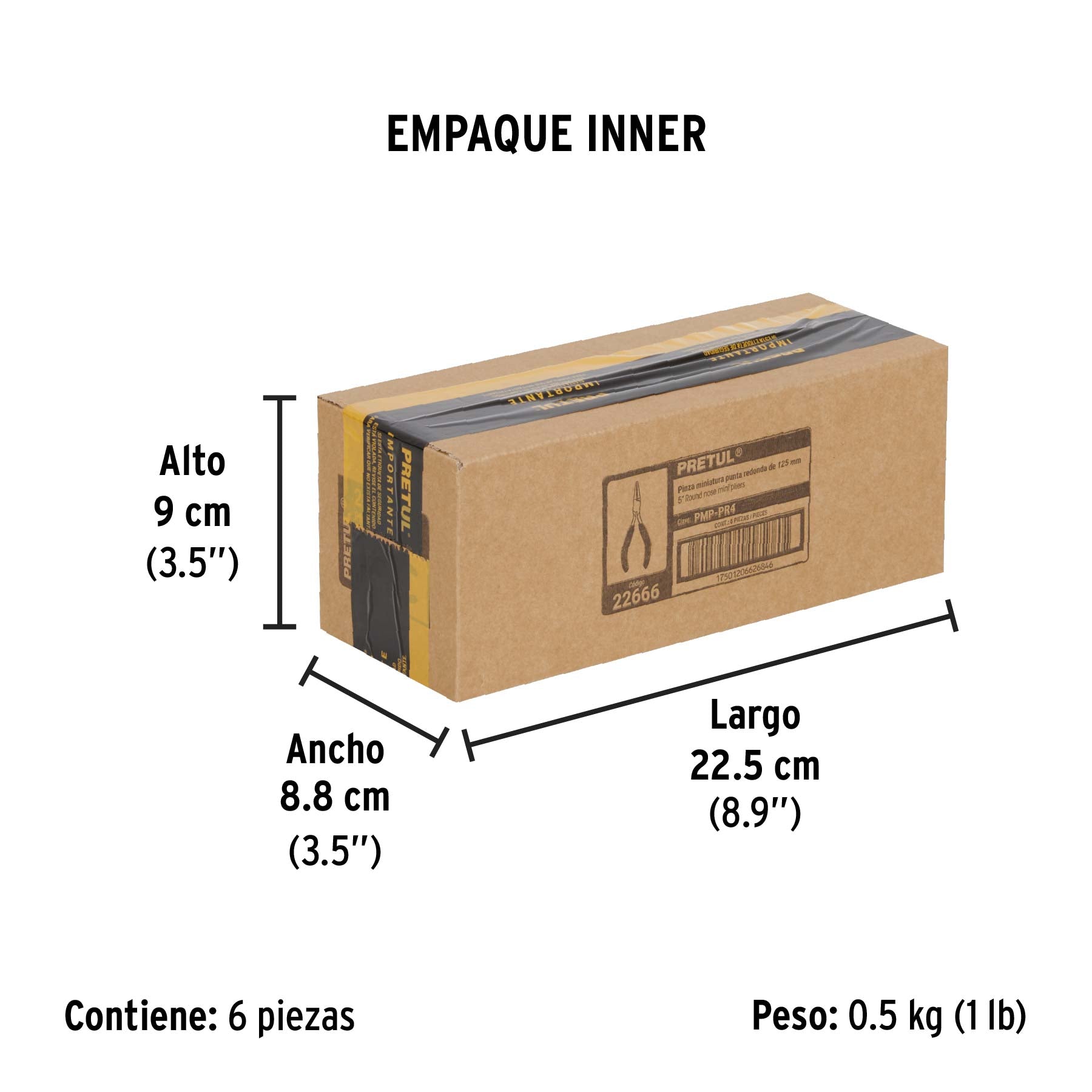 Pinza de punta redonda, 5",Pretul