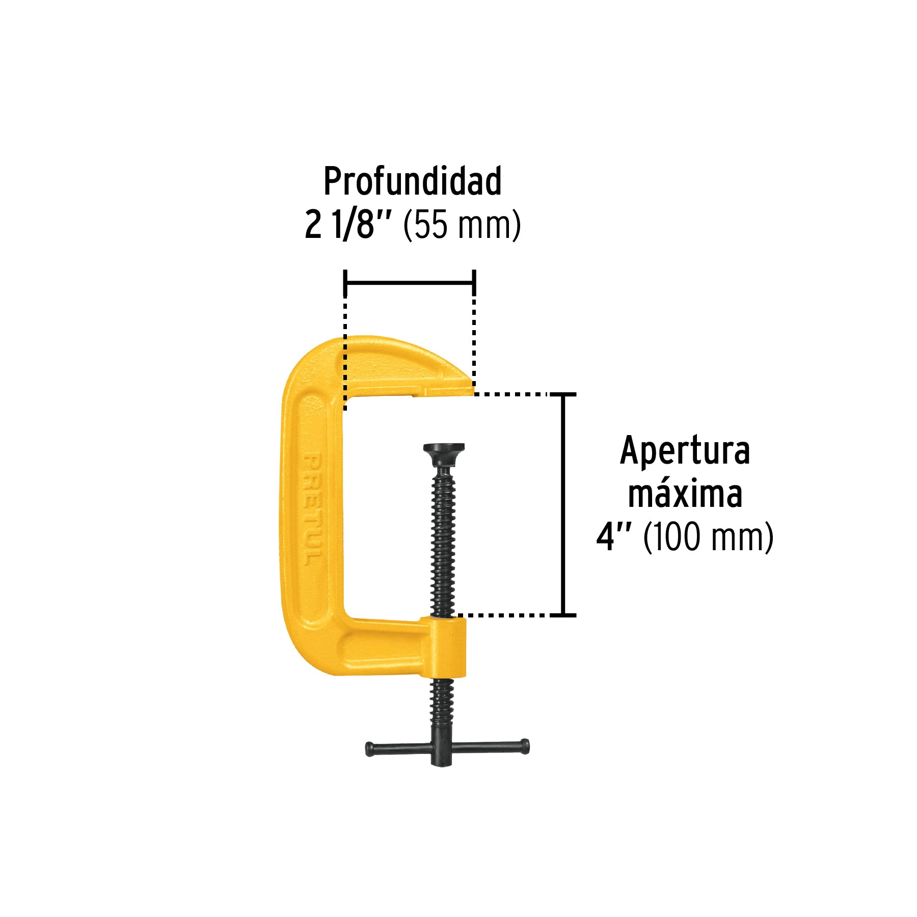Prensa de hierro nodular, 4", Pretul