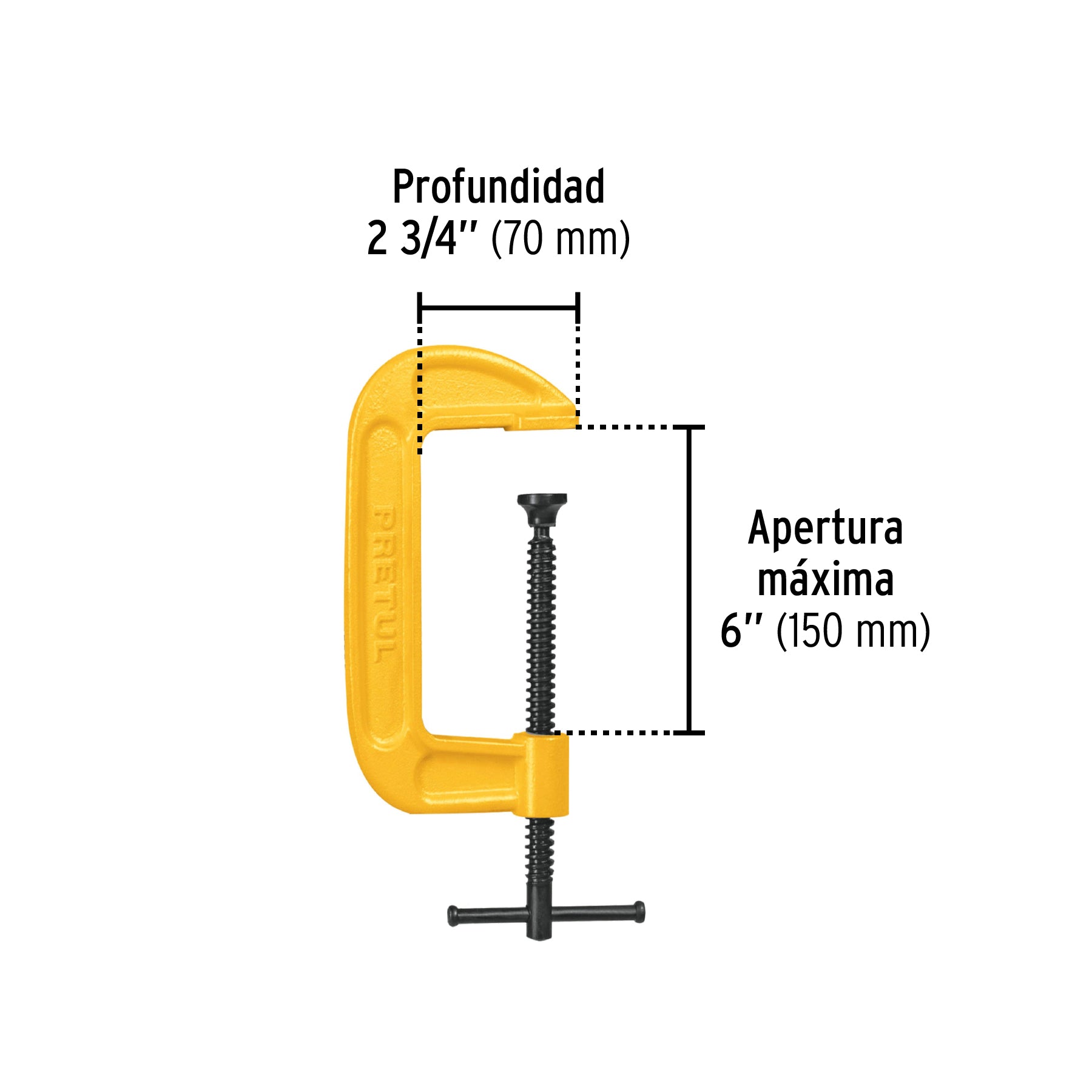 Prensa de hierro nodular, 5", Pretul