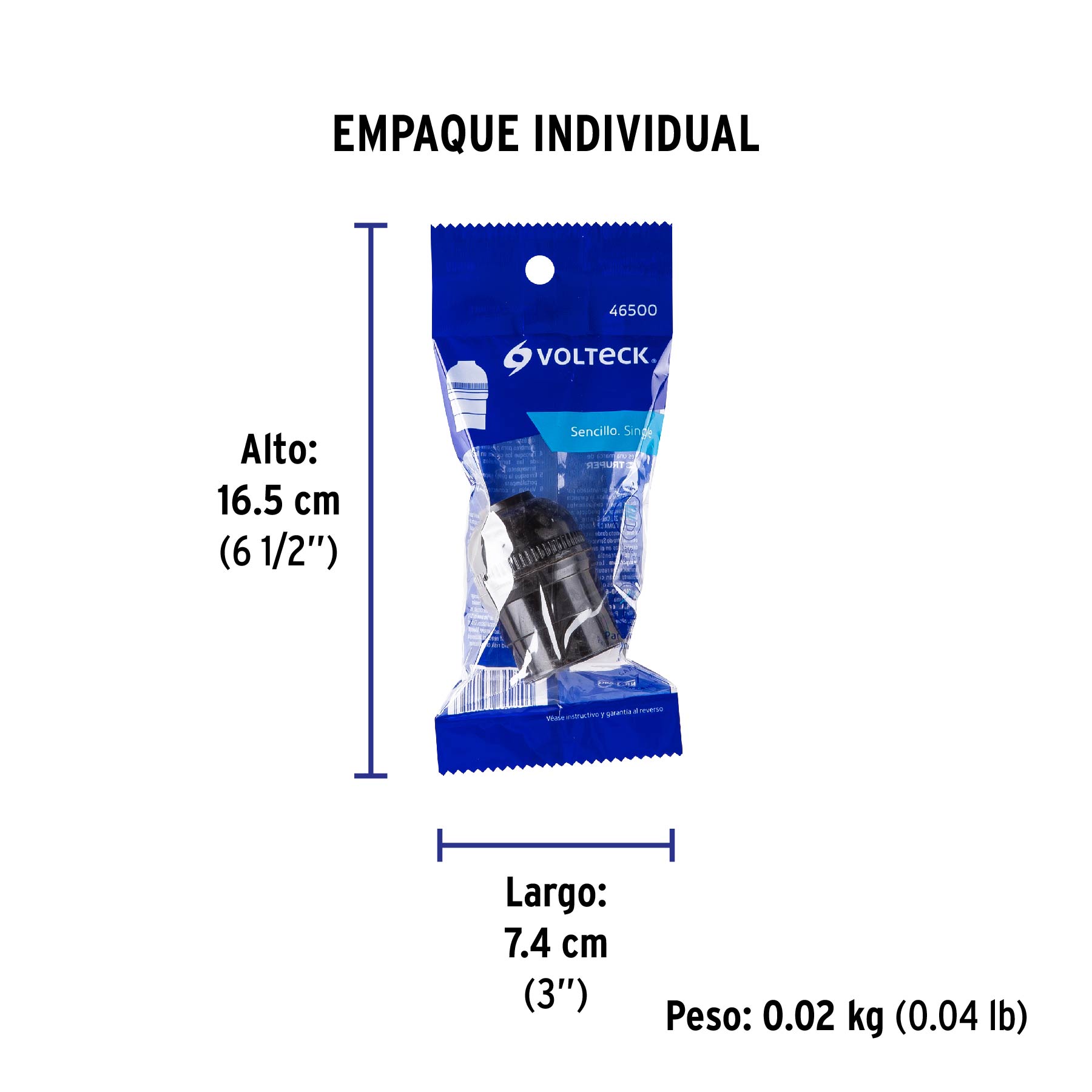 Portalámpara de baquelita, sencillo, Volteck