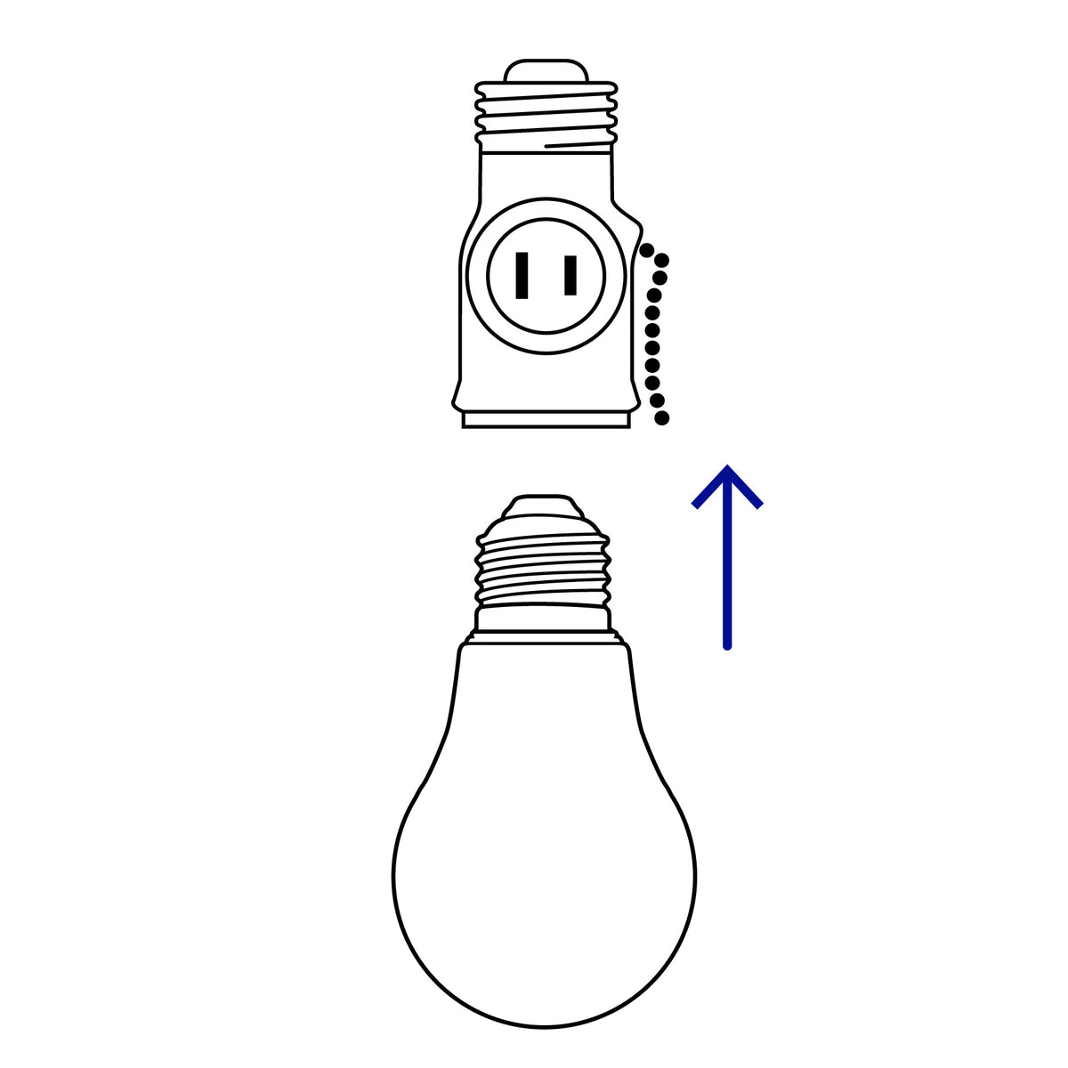 Portalámpara de baquelita, con interruptor de cadena,Volteck.