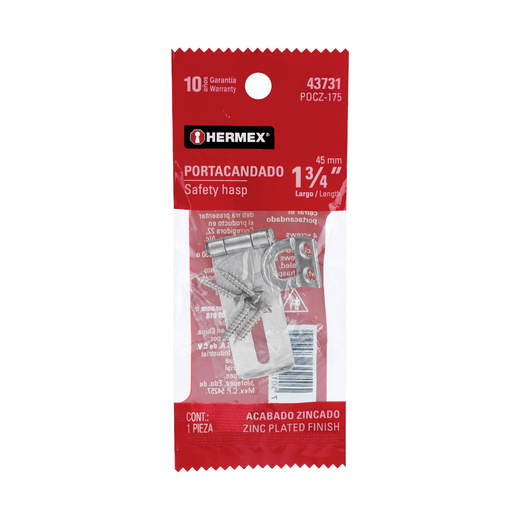 Portacandado acero zincado 1-3/4"
