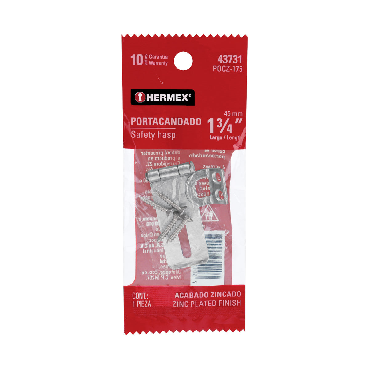 Portacandado acero zincado 1-3/4"