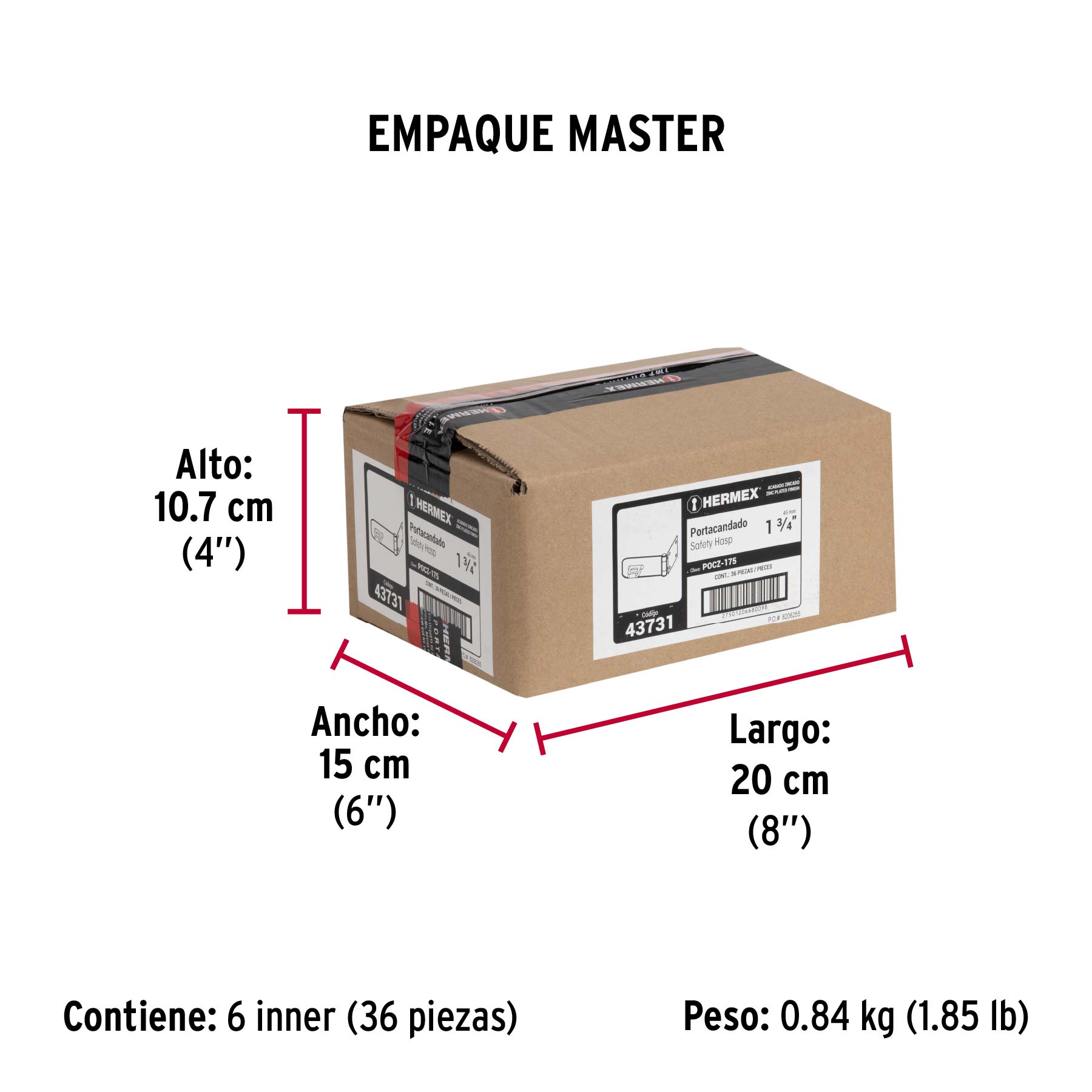 Portacandado acero zincado 1-3/4"