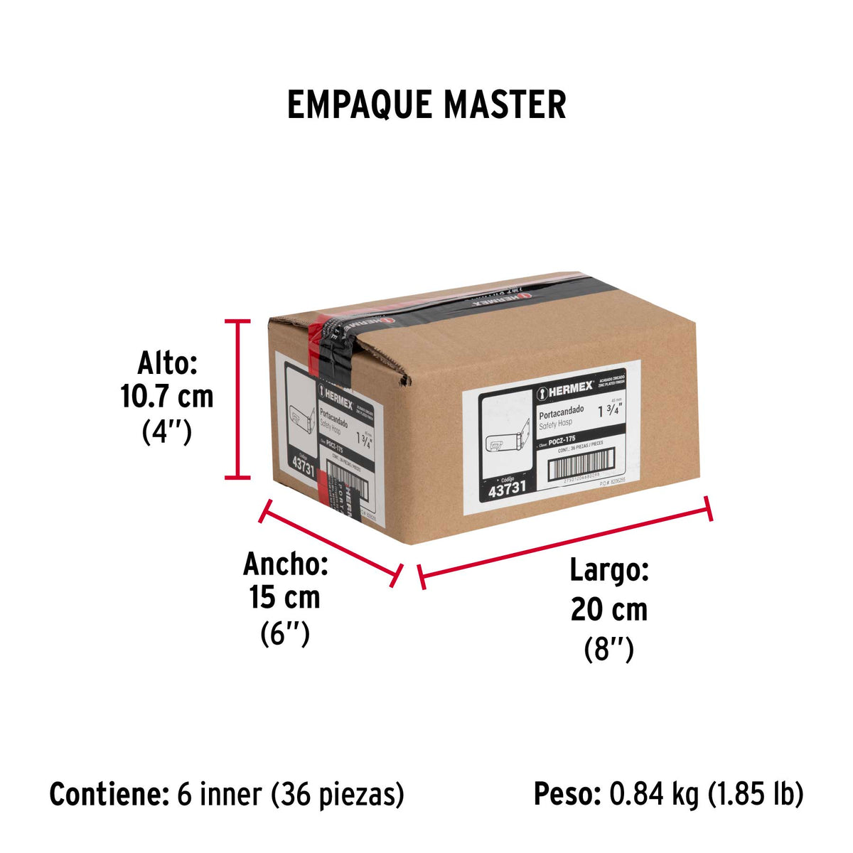 Portacandado acero zincado 1-3/4"