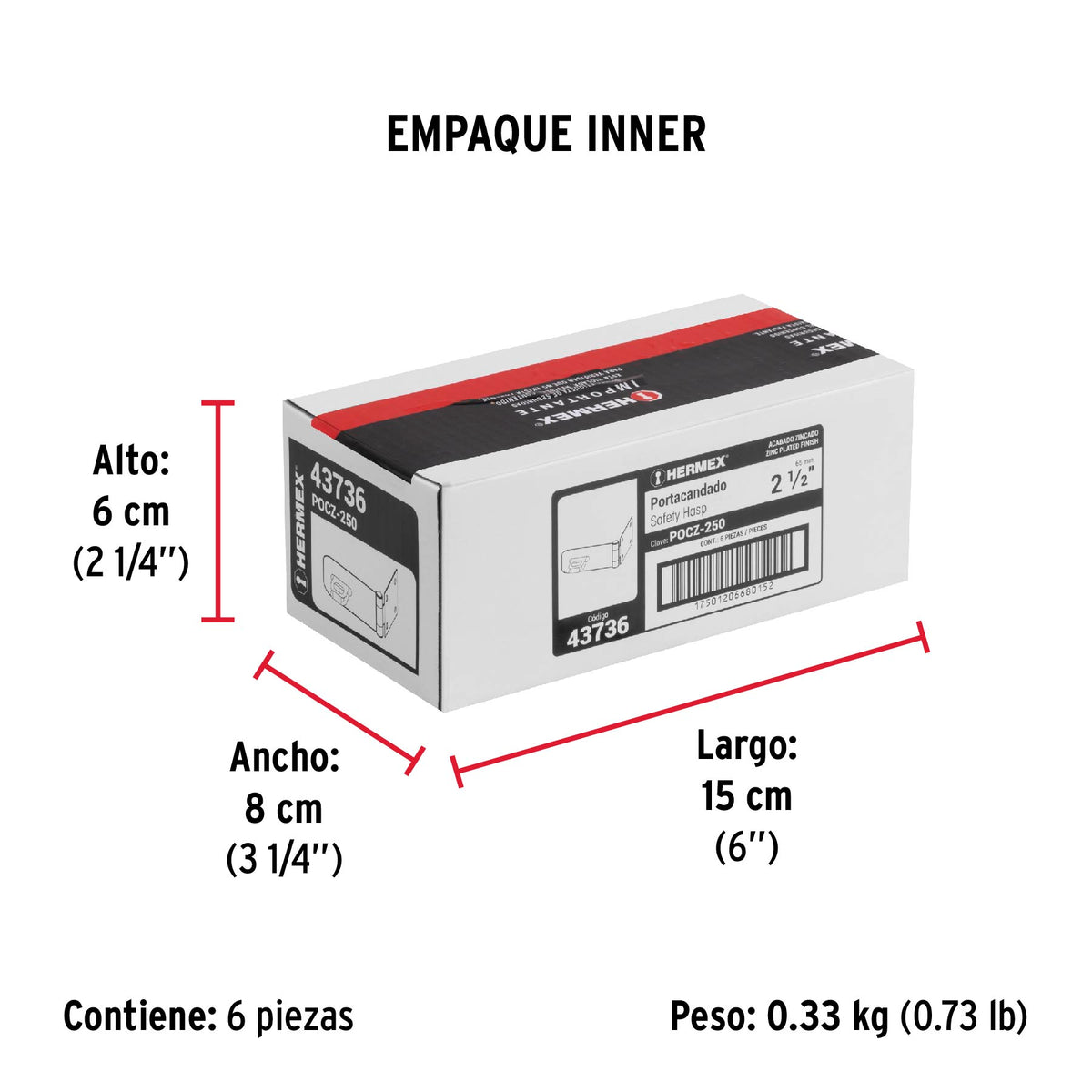 Portacandado acero zincado 2-1/2"