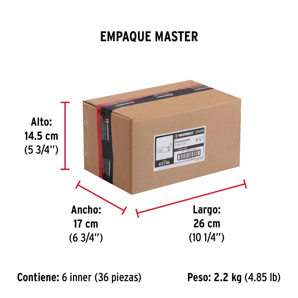 Portacandado acero zincado 2-1/2"