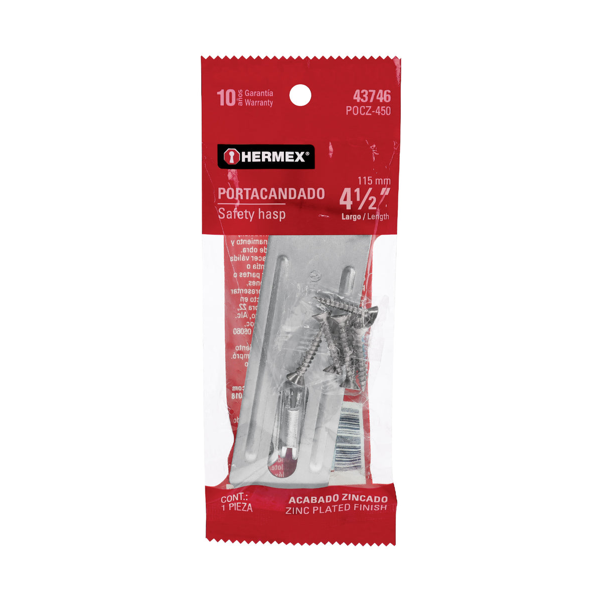 Portacandado acero zincado 4-1/2"