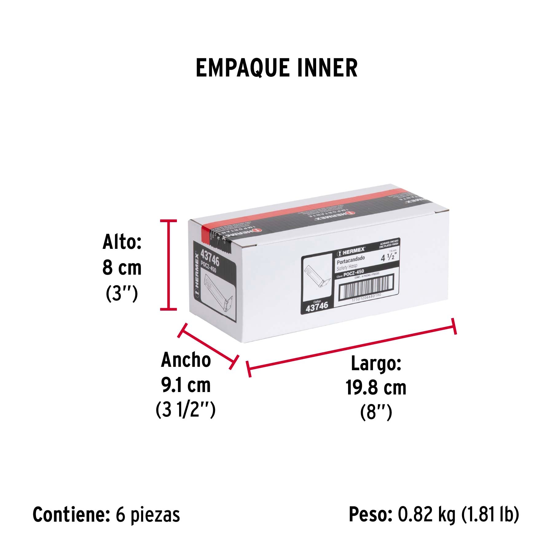 Portacandado acero zincado 4-1/2"