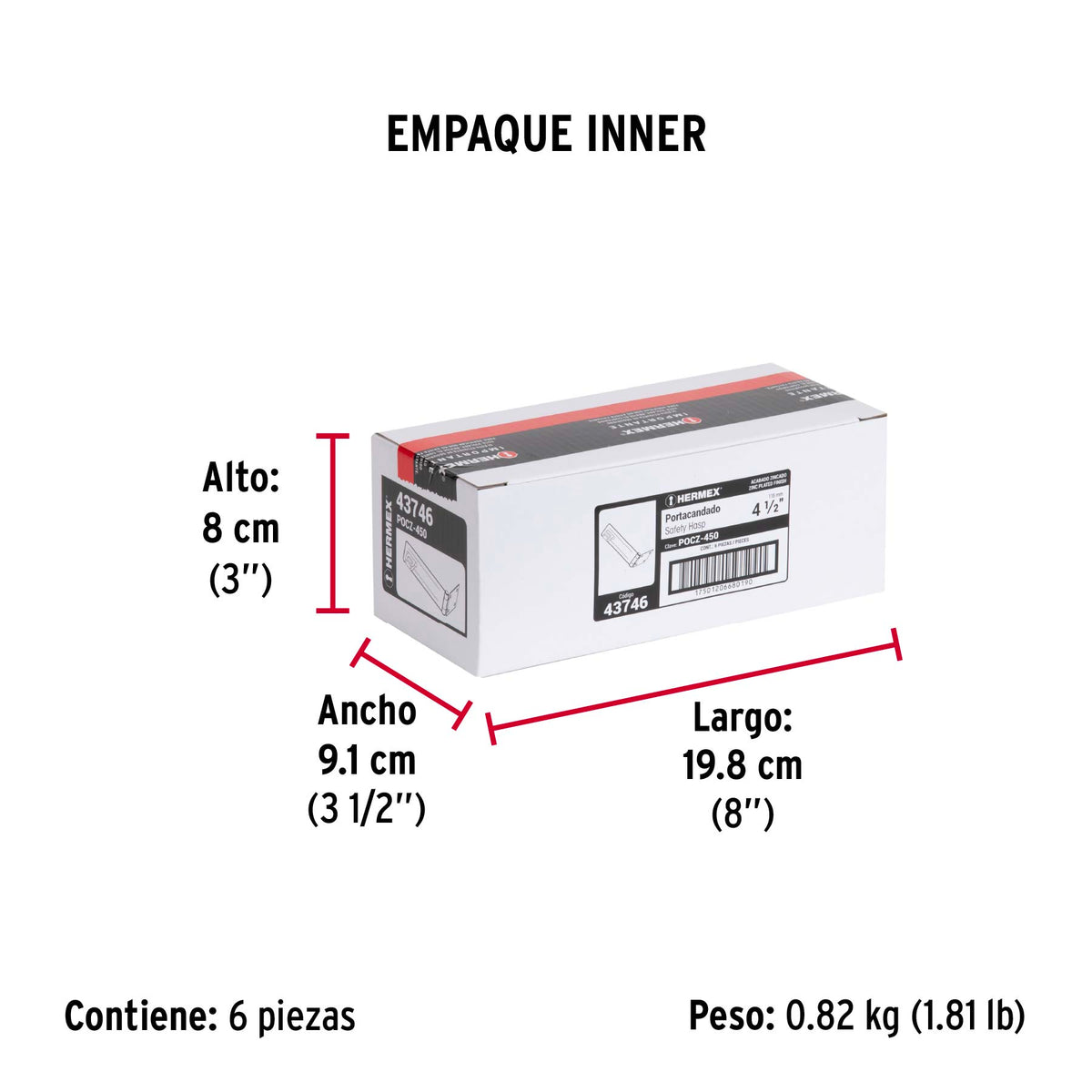 Portacandado acero zincado 4-1/2"