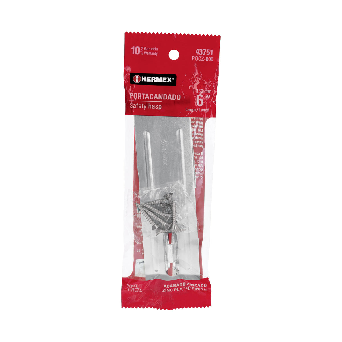 Portacandado acero zincado 6"