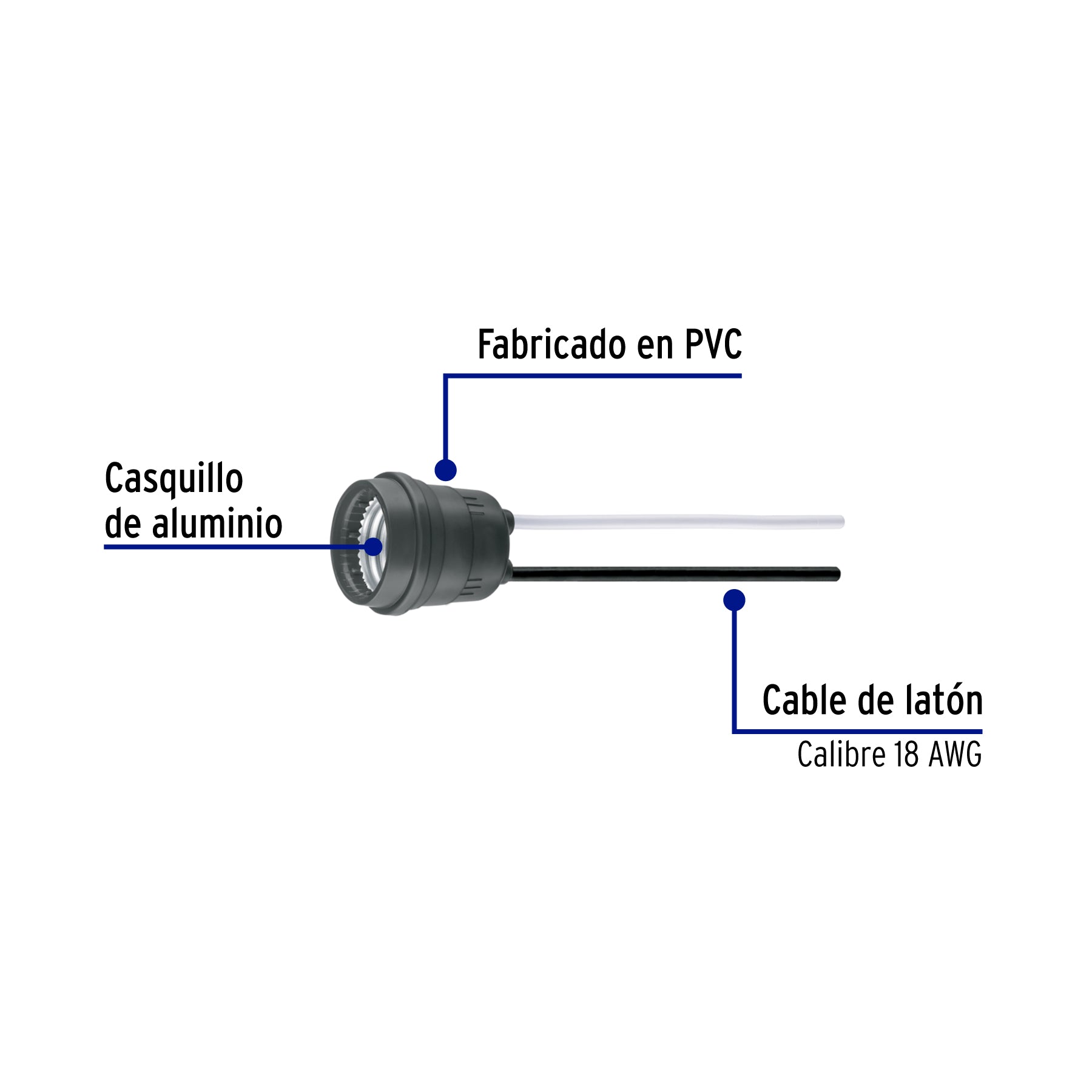 Portalámpara de PVC para intemperie a granel