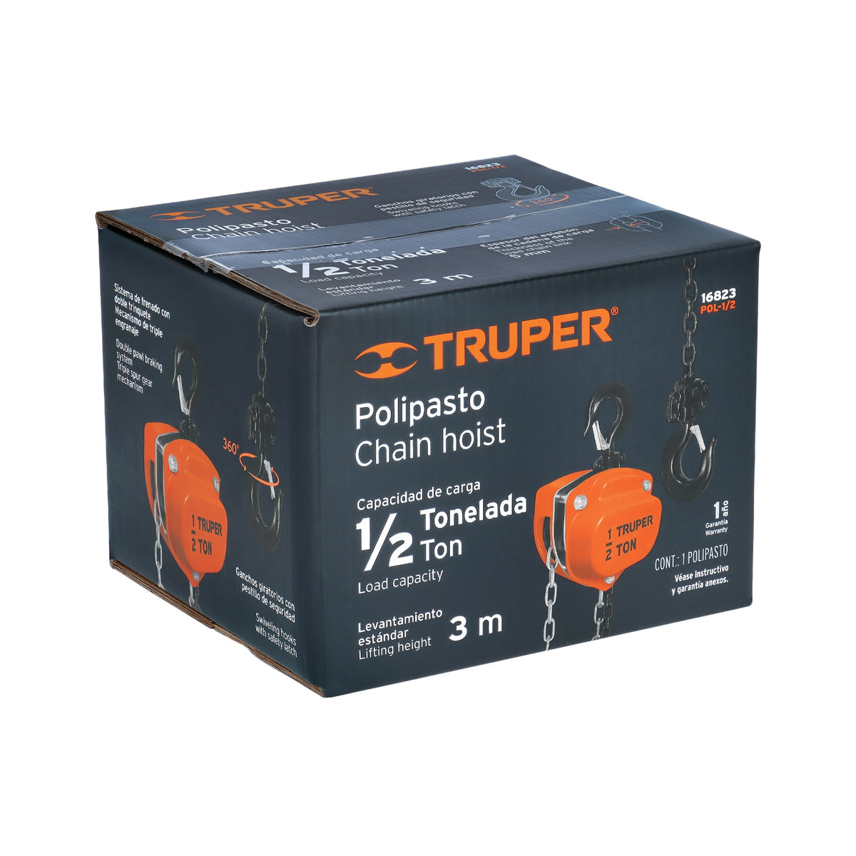 Polipasto de 1/2 ton