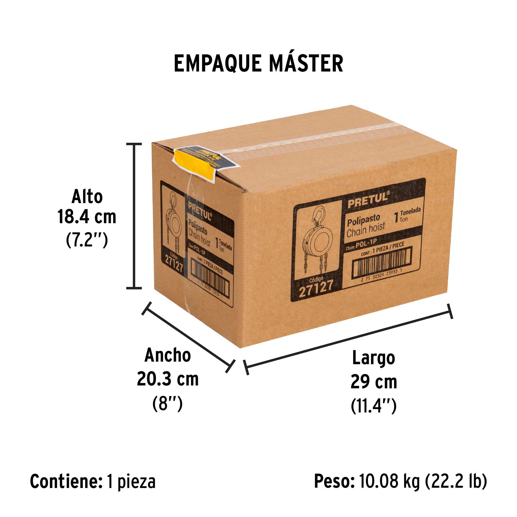 Polipasto de cadena de 1 ton, Pretul