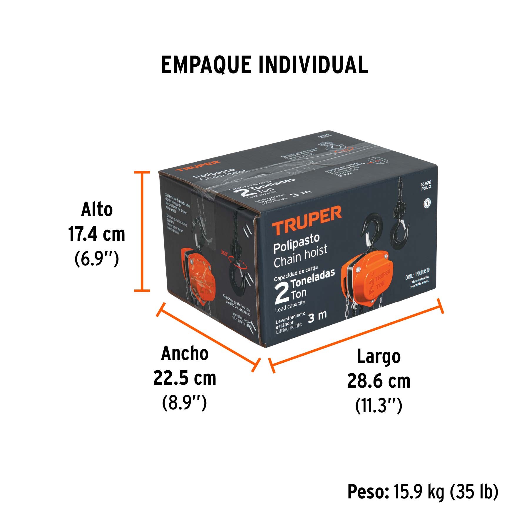 Polipasto de 2 ton