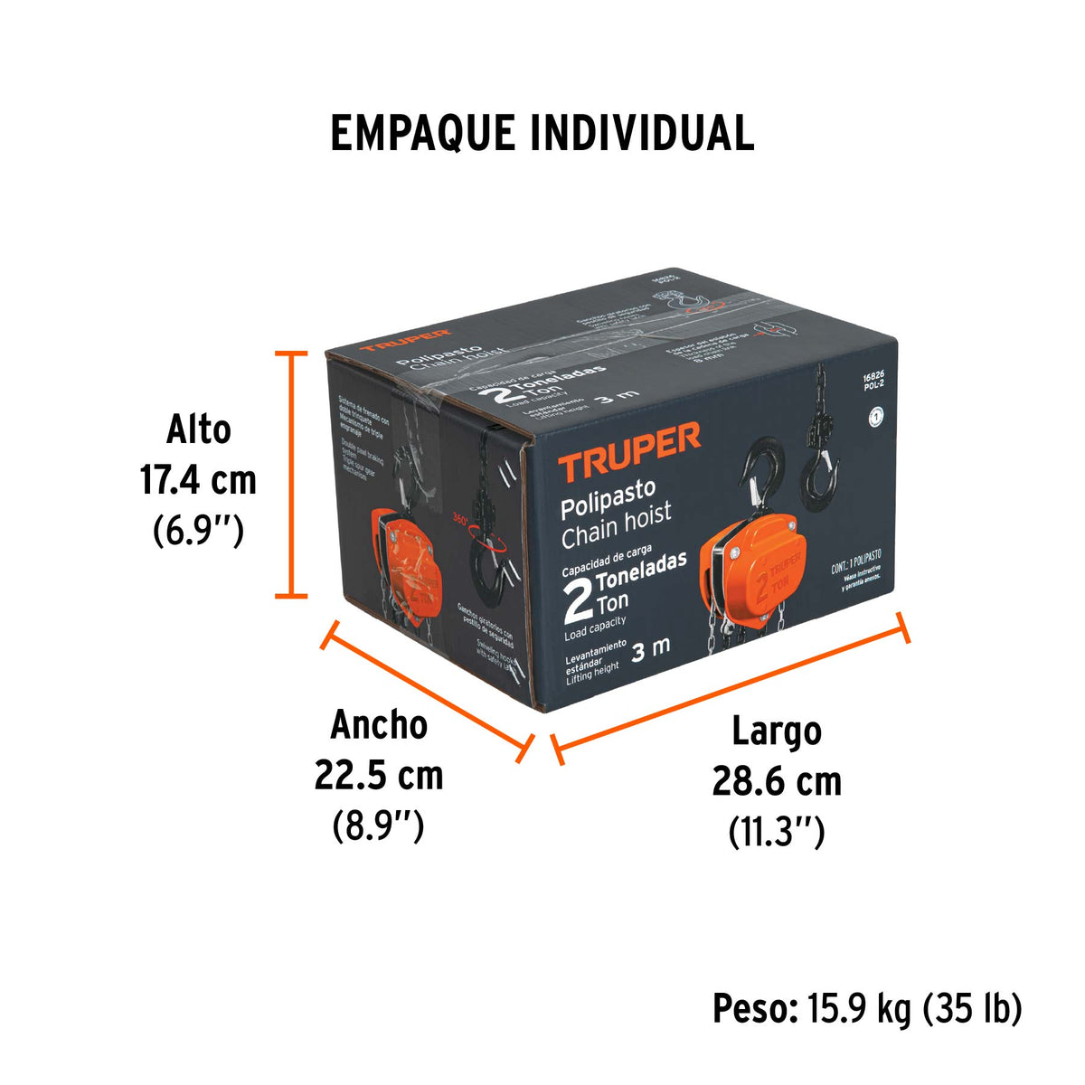 Polipasto de 2 ton