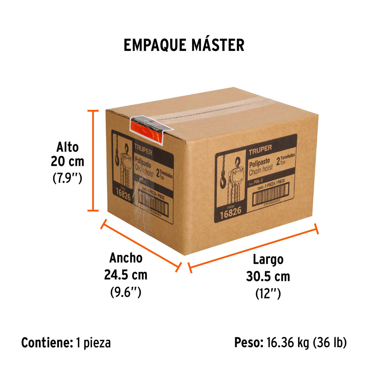Polipasto de 2 ton