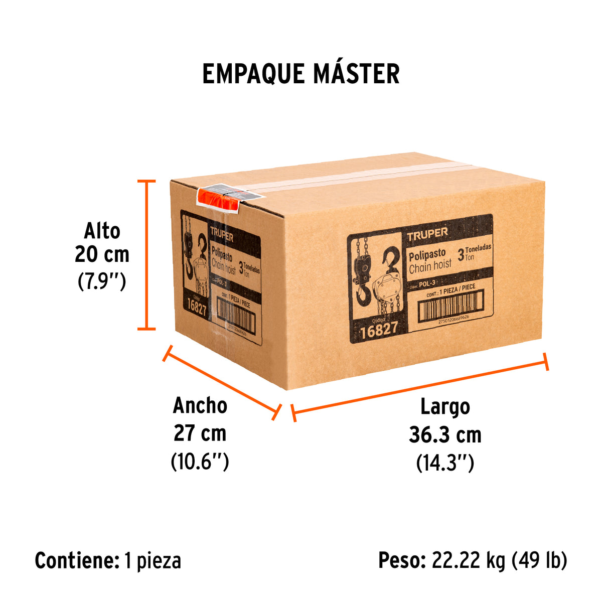 Polipasto de 3 ton