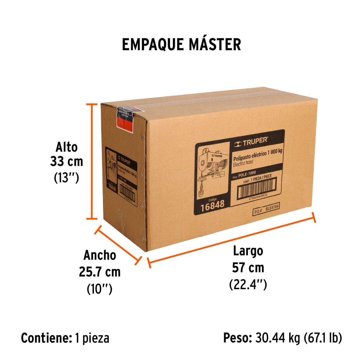 Polipasto eléctrico, 1000 kg