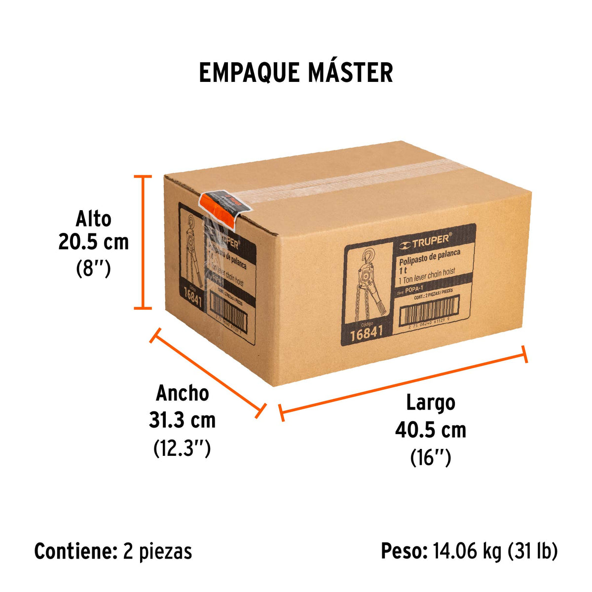 Polipasto de palanca, 1 tonelada