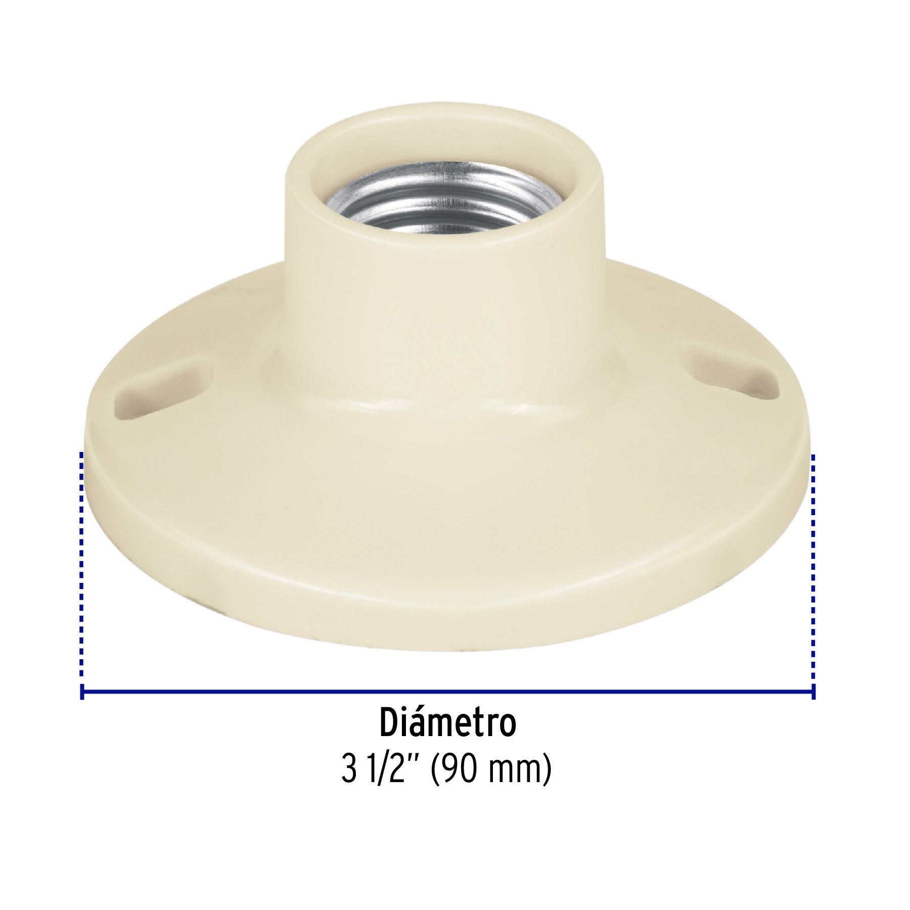 Portalámpara de baquelita, 3-1/2", Volteck