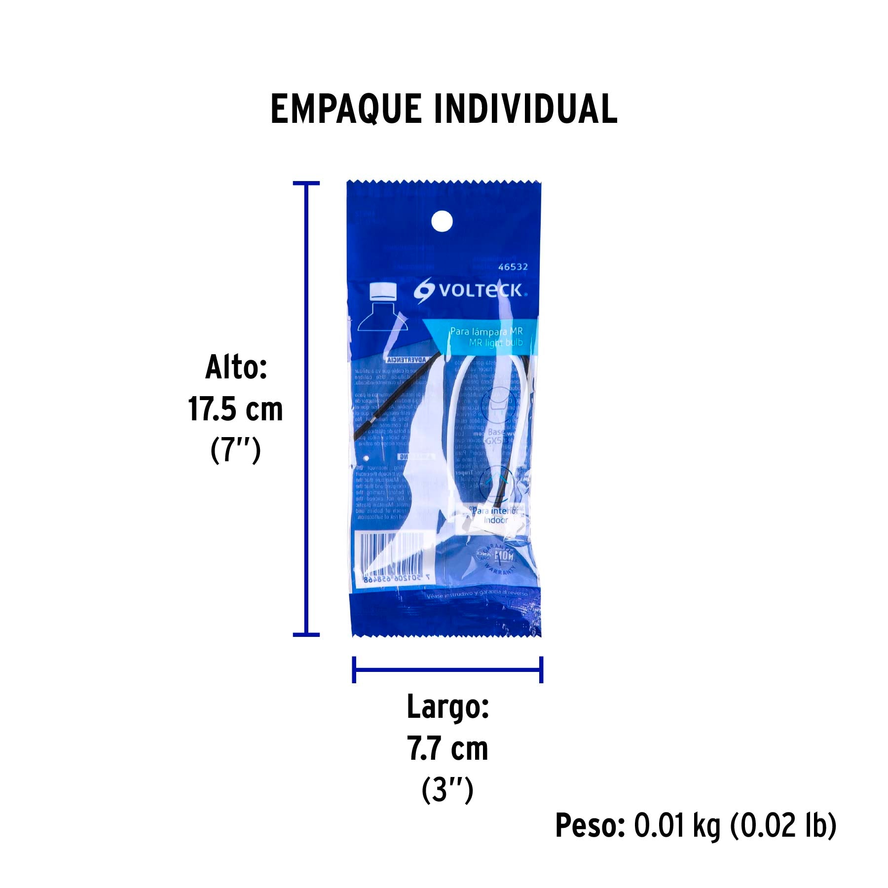 Portalámpara de porcelana para MR, base bipin,Volteck