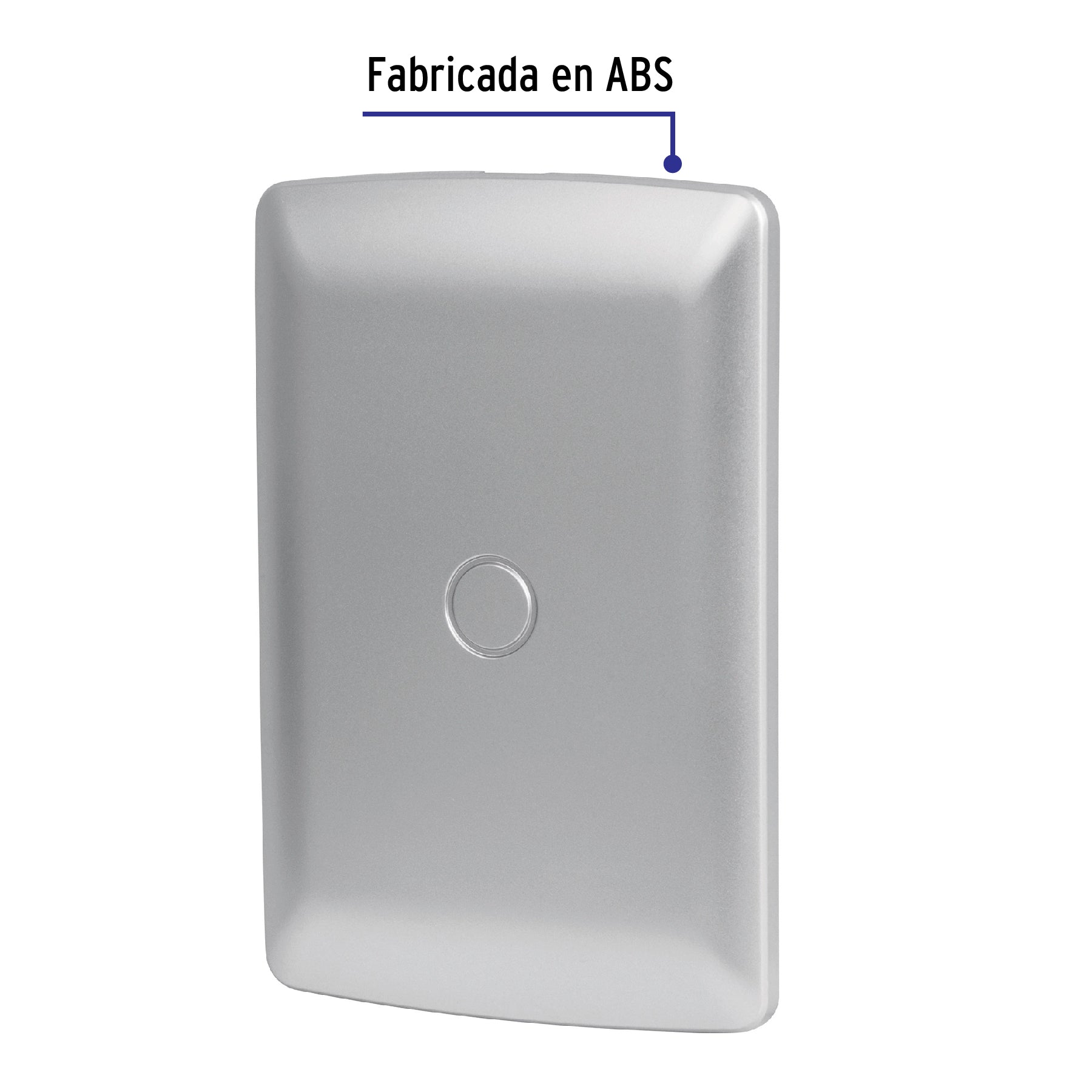 Placa de ABS ciega, línea italiana, color plata