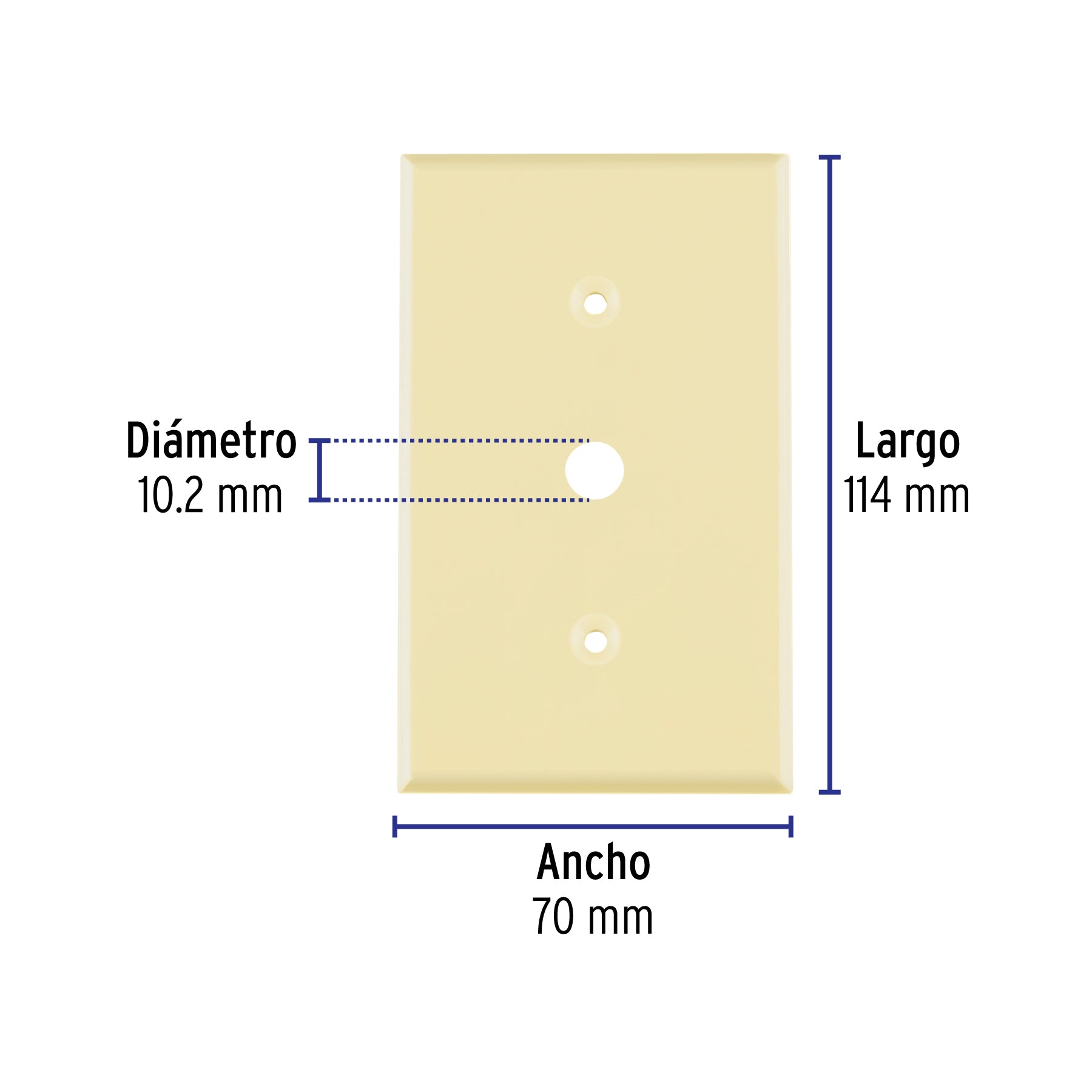 Placa para atenuador, de ABS, línea Standard
