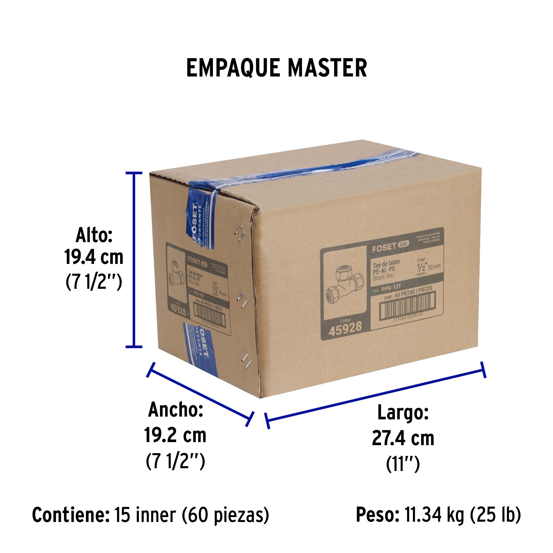 Tee para PEALPE, 1/2', Foset