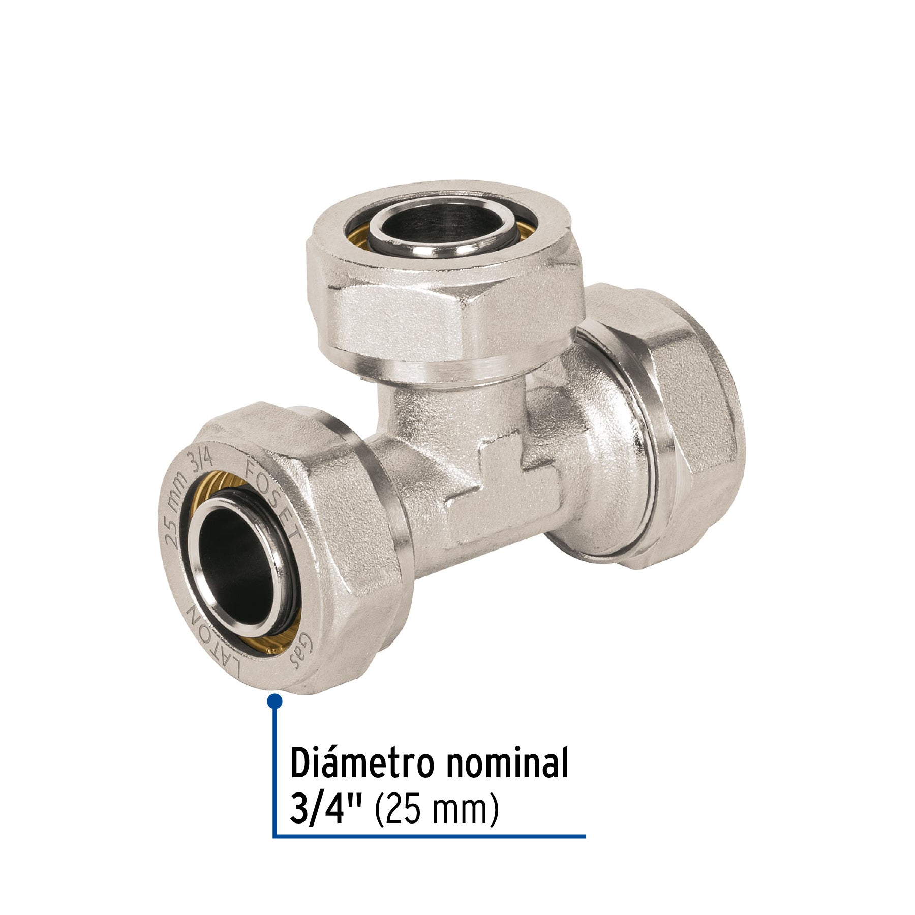 Tee para PEALPE, 3/4', Foset