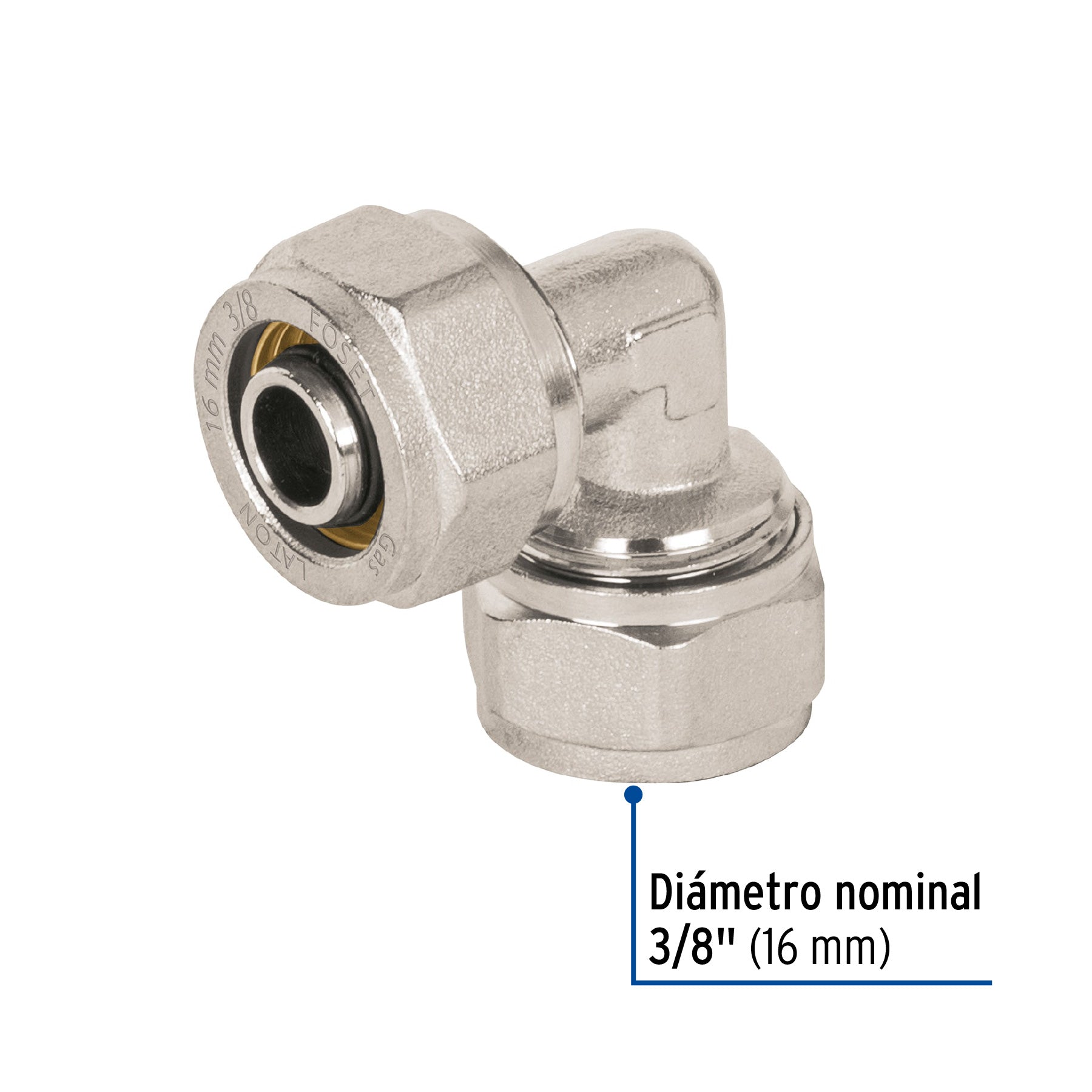Codo 90° para PEALPE, 3/8', Foset