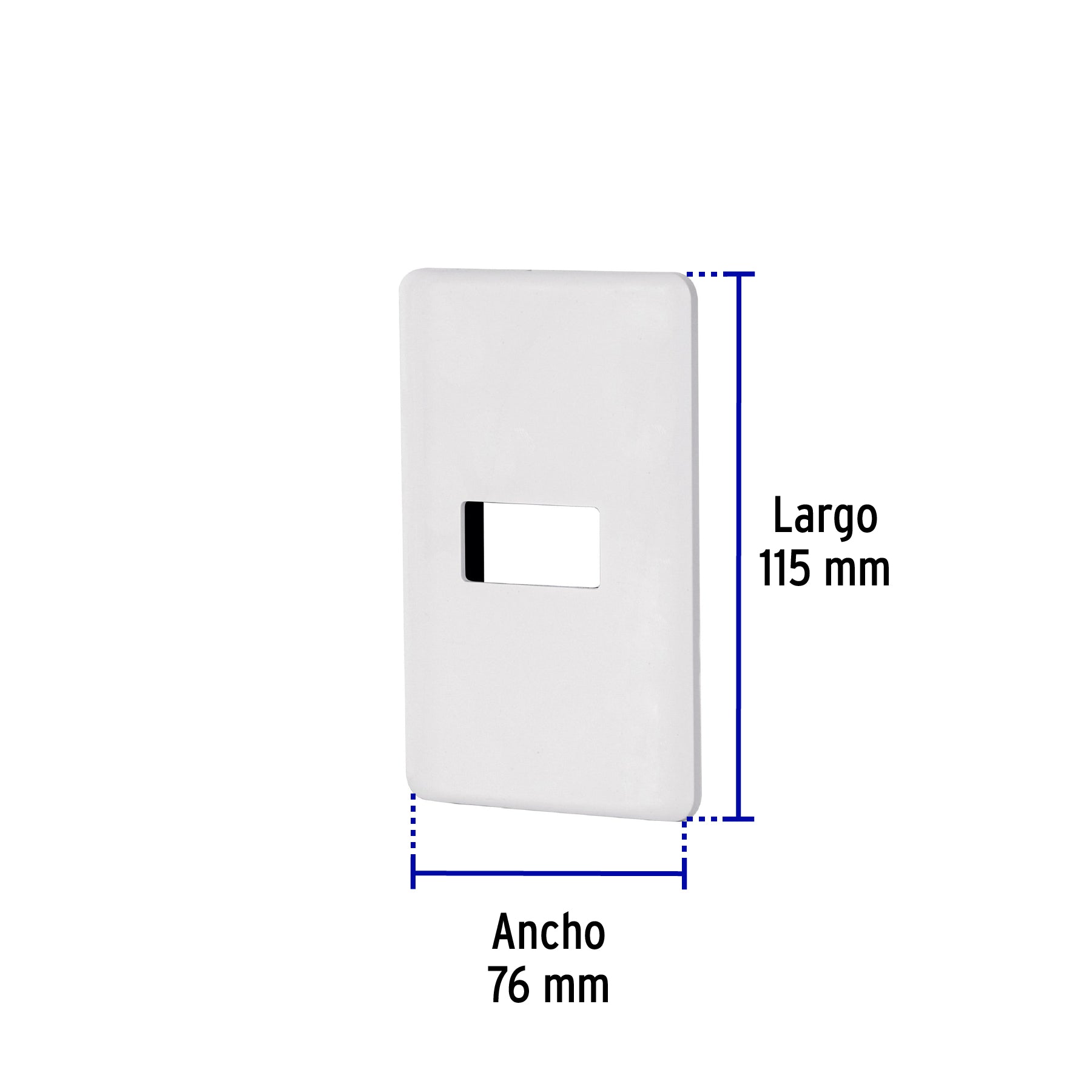 Placa 1 módulo de ABS, línea Basic, blanca